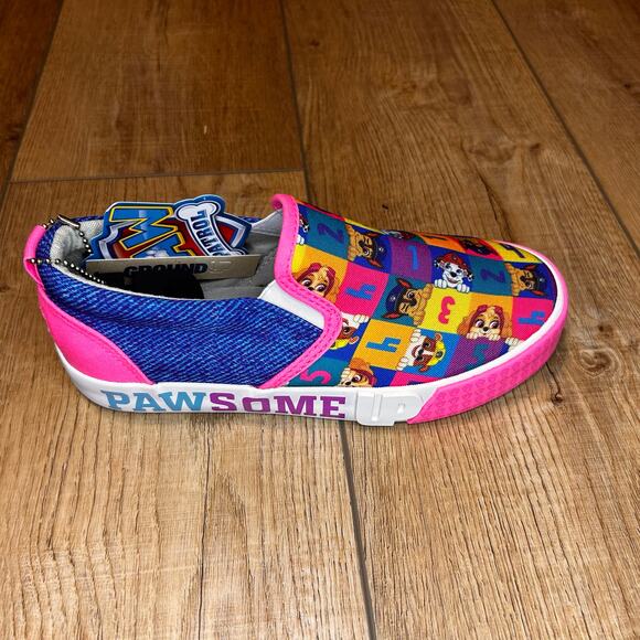 Ground Up Canvas Slip-on Colorful Paw Patrol Sneakers Size 3 Shoes - Picture 11 of 13